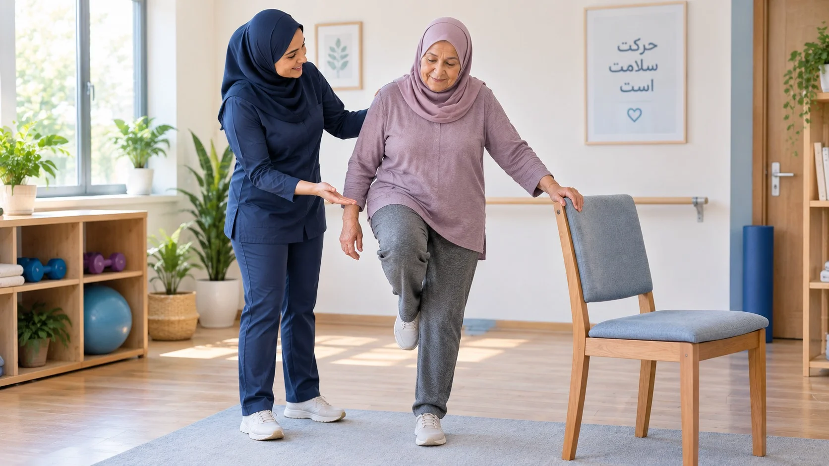 تمرین تعادل سالمند؛ پیشگیری از افتادن سالمند در منزل