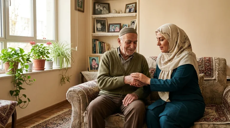 حمایت روحی سالمند سکته مغزی؛ هم‌صحبتی مراقب با سالمند در منزل